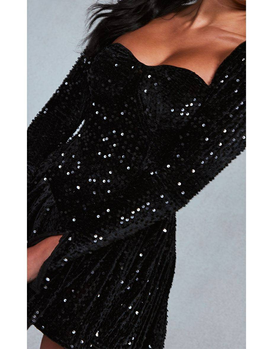 Vestido Cristine™ Corto con Lentejuelas - Imagen 4