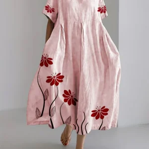 Riza - Vestido holgado con estampado botánico