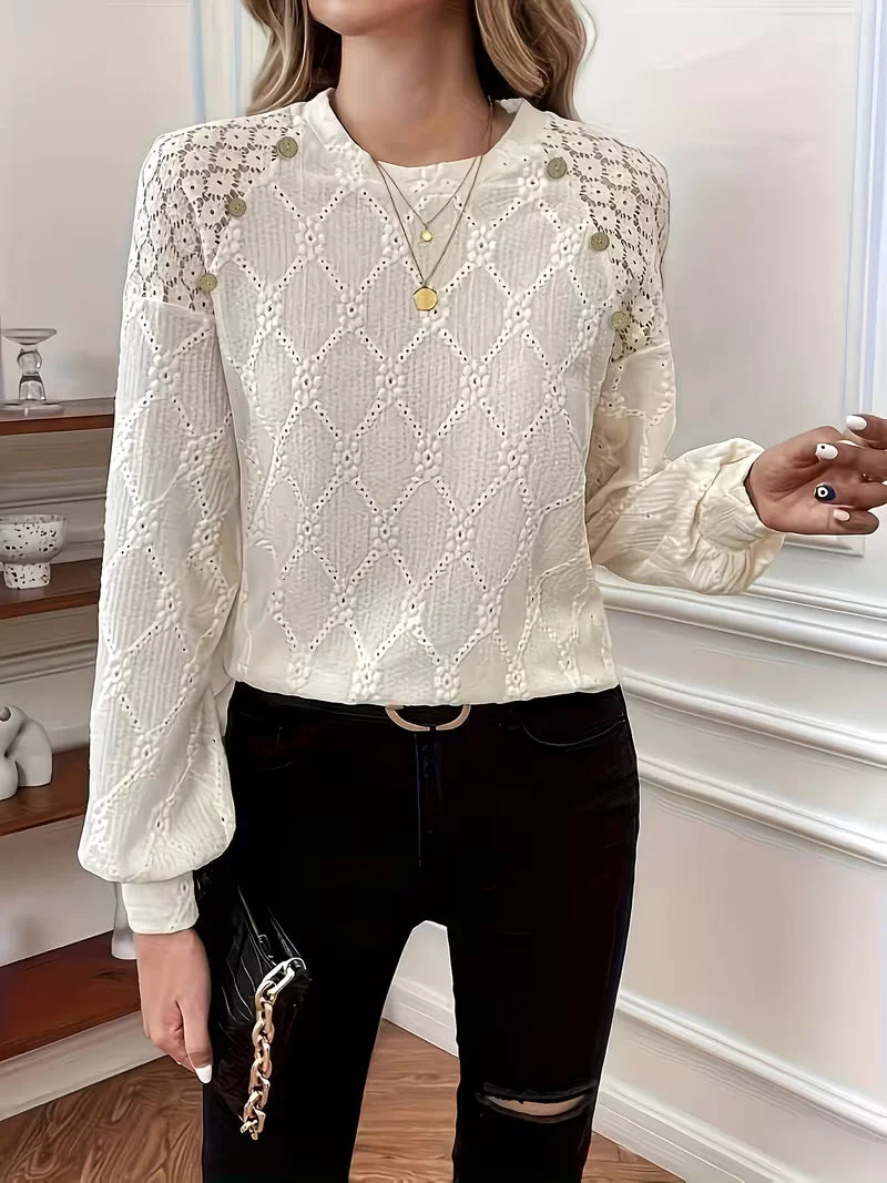Livia – Blusa con patrón y mangas largas - Imagen 4