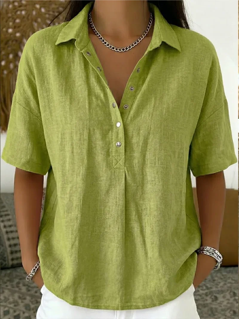 Velara | Blusa con cuello y detalles de botones para Mujer - Imagen 4