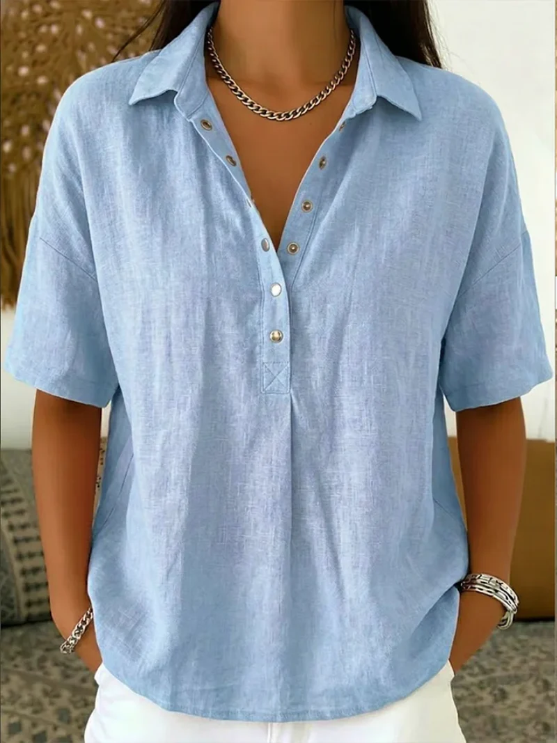 Velara | Blusa con cuello y detalles de botones para Mujer - Imagen 5