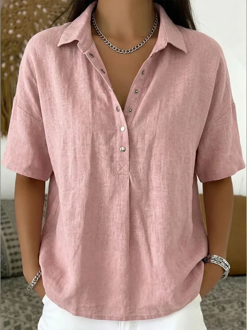 Velara | Blusa con cuello y detalles de botones para Mujer - Imagen 3
