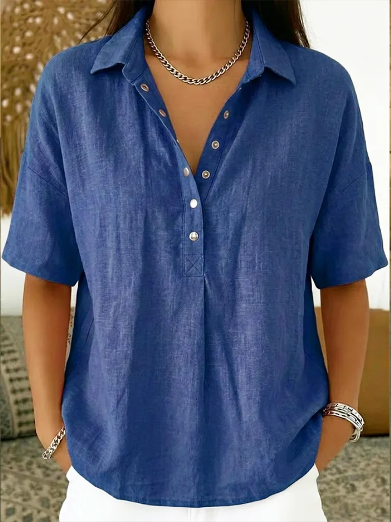 Velara | Blusa con cuello y detalles de botones para Mujer - Imagen 2