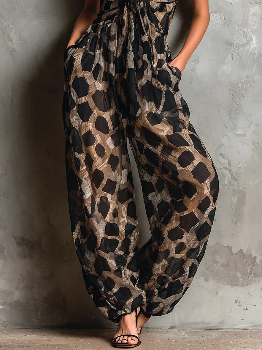 Leonor | Mono estampado animal con escote halter para Mujer - Imagen 6