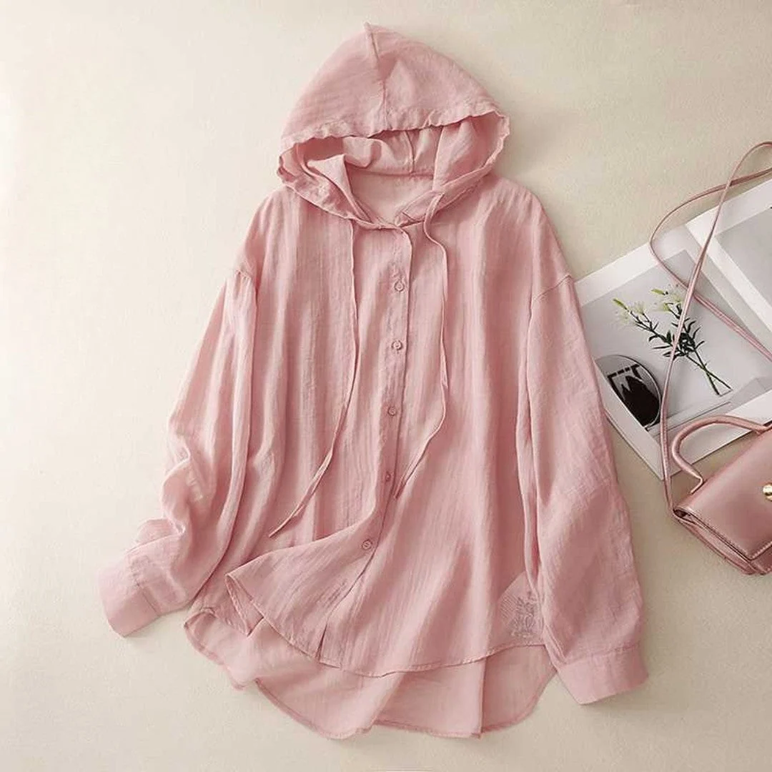 Laurienne™ | Blusa con capucha y botones - Imagen 6