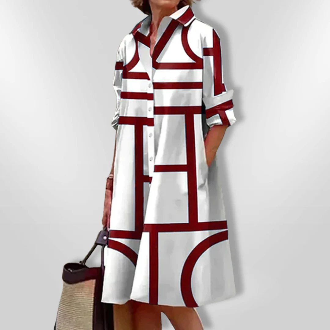 Helena | Vestido midi con estampado geométrico para Mujer - Imagen 6