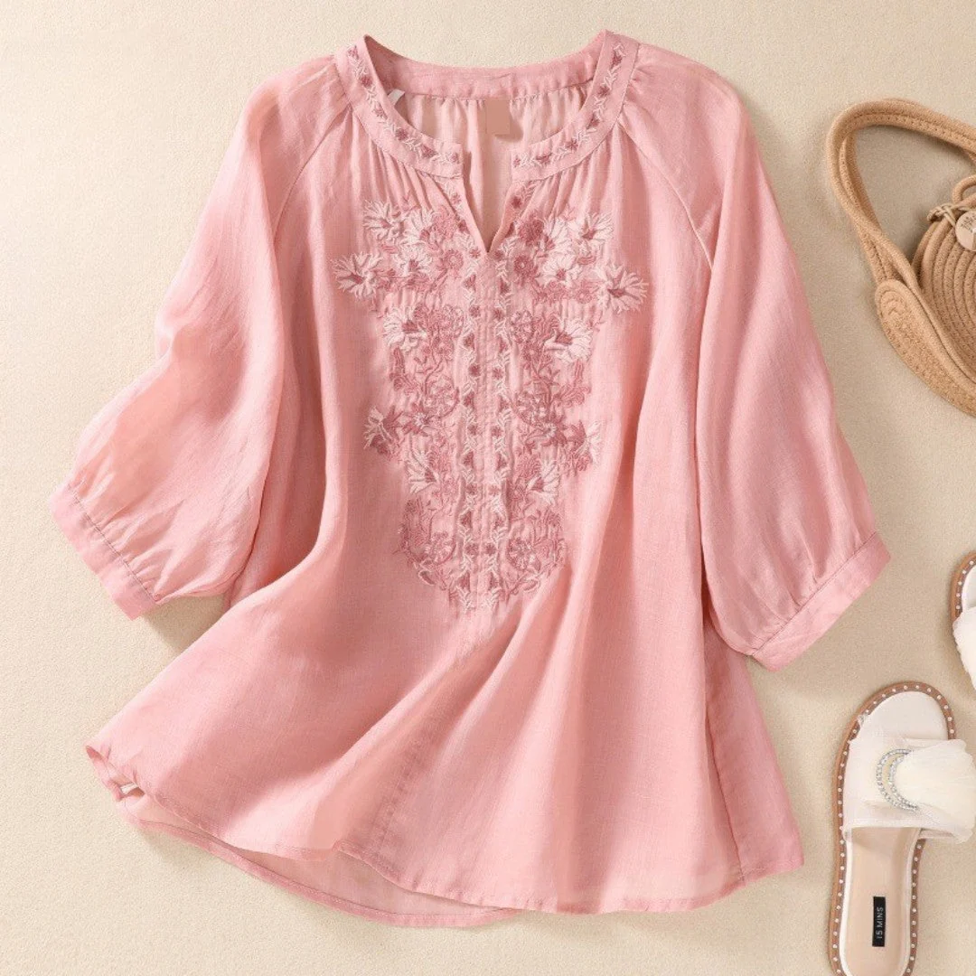 Laurienne™ | Blusa bordada con escote abierto - Imagen 3