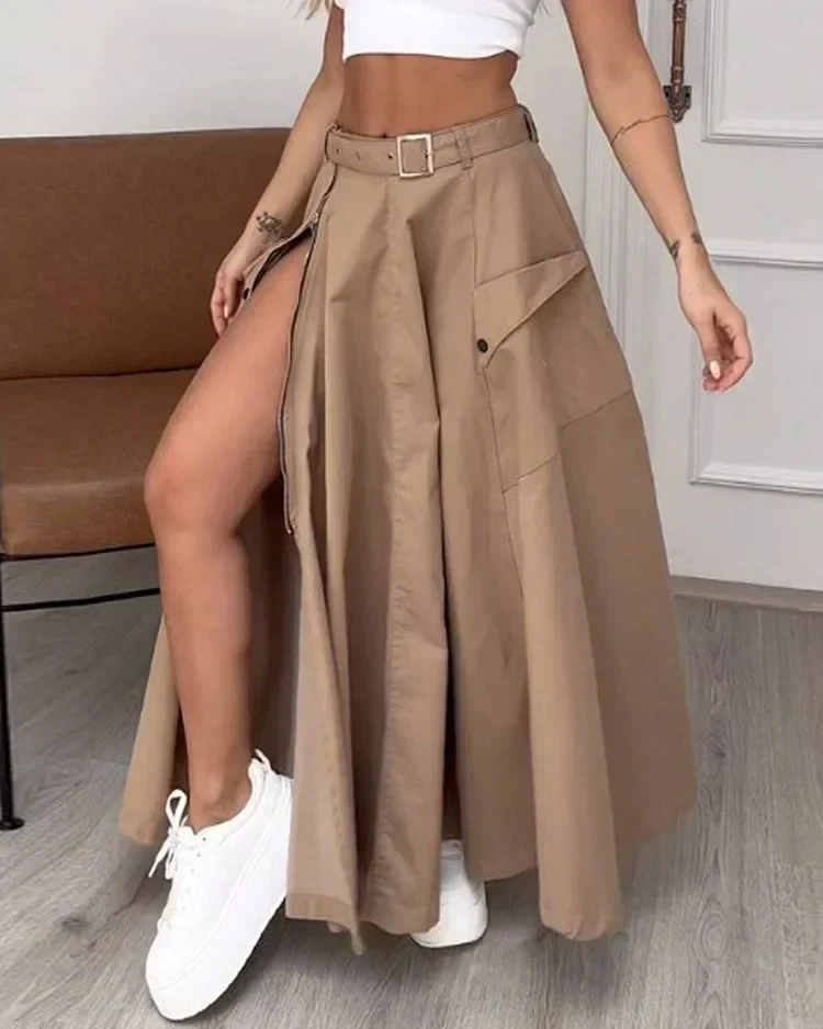 Conjunto de dos piezas sin mangas con abertura lisa - Imagen 4