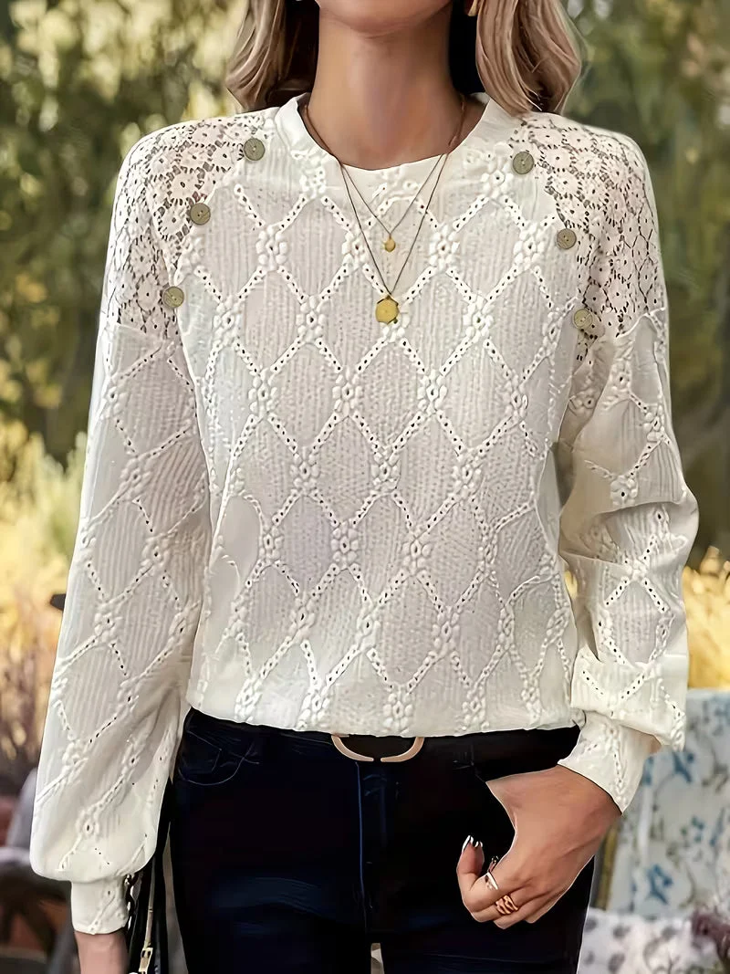Livia – Blusa con patrón y mangas largas - Imagen 2