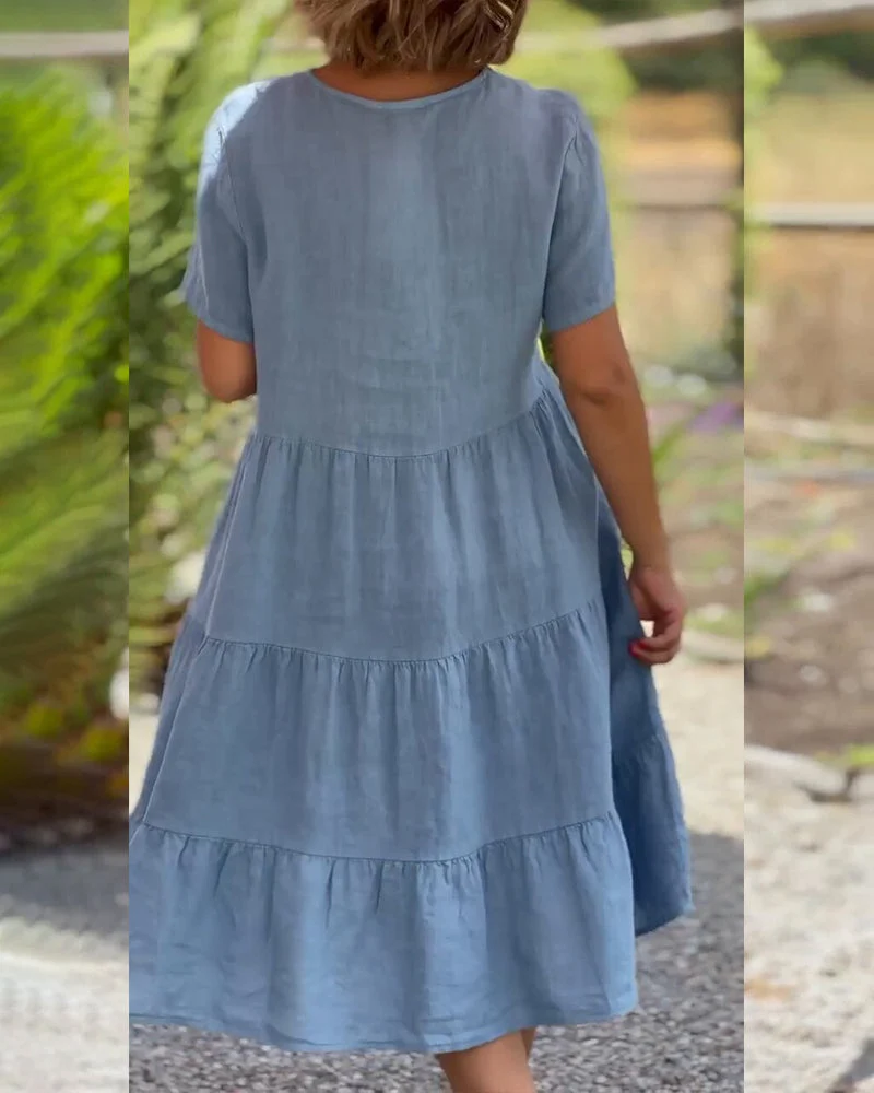 Nathalie™ | Vestido ligero con escote en pico - Imagen 9