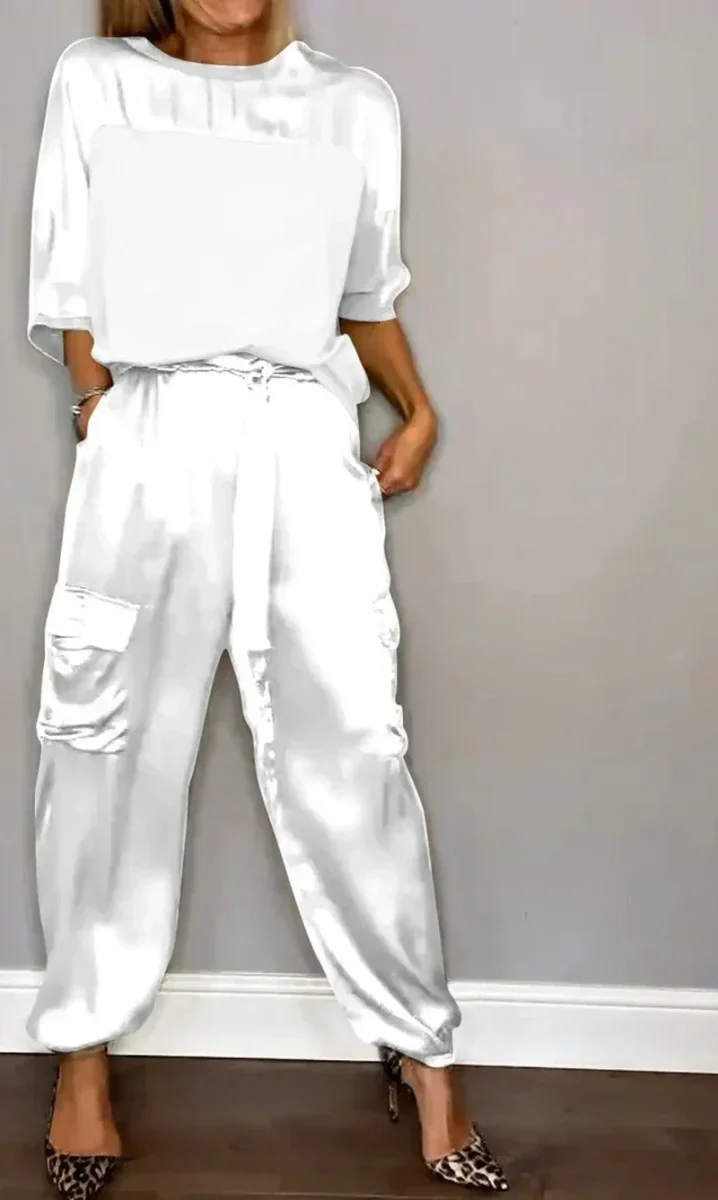 Bindi™ Conjunto elegante de camisa de media manga y pantalones informales - Imagen 7