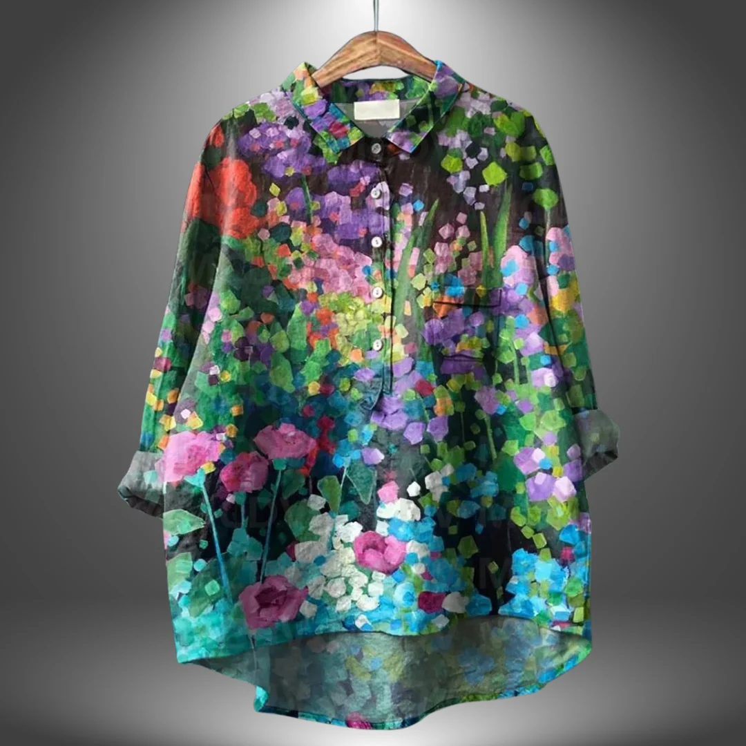 Virginia | Camisa floral artesanal para mujer - Imagen 2