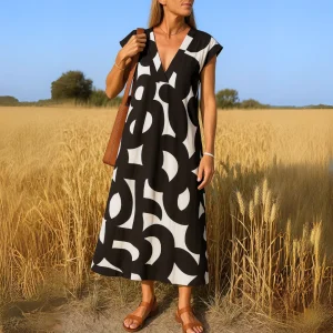 Valérie | Vestido fluido con escote en V para Mujer