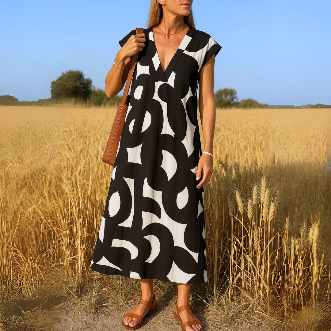 Valérie | Vestido fluido con escote en V para Mujer - Imagen 2