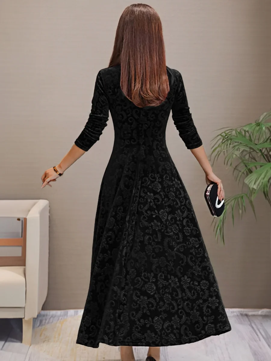 Denise | Elegante vestido de fiesta de terciopelo con escote en V - Imagen 5
