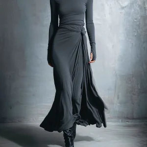 Naiara ❘ Vestido maxi con nudo lateral para Mujer