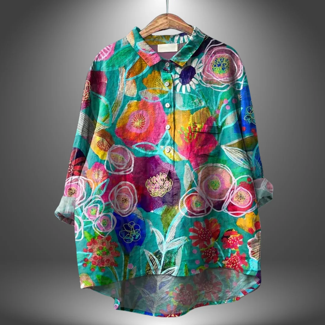 Virginia | Camisa floral artesanal para mujer - Imagen 6