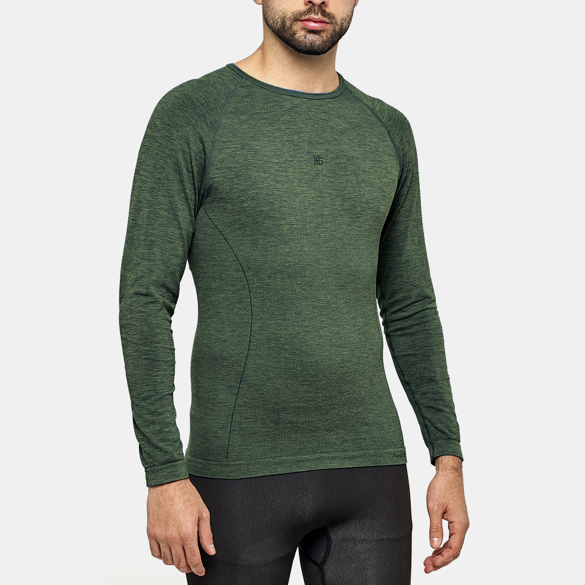 BOREAL Camiseta de manga larga masculina verde - Imagen 2