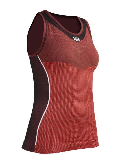 ORIGINAL Camiseta técnica femenina sin mangas roja - Imagen 2