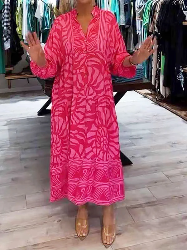 Mira | Vestido estampado con cuello en V (Casi agotado) - Imagen 4