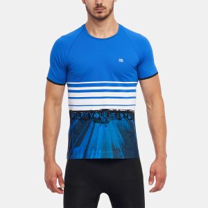 FRAME Camiseta de manga corta sublimada azul