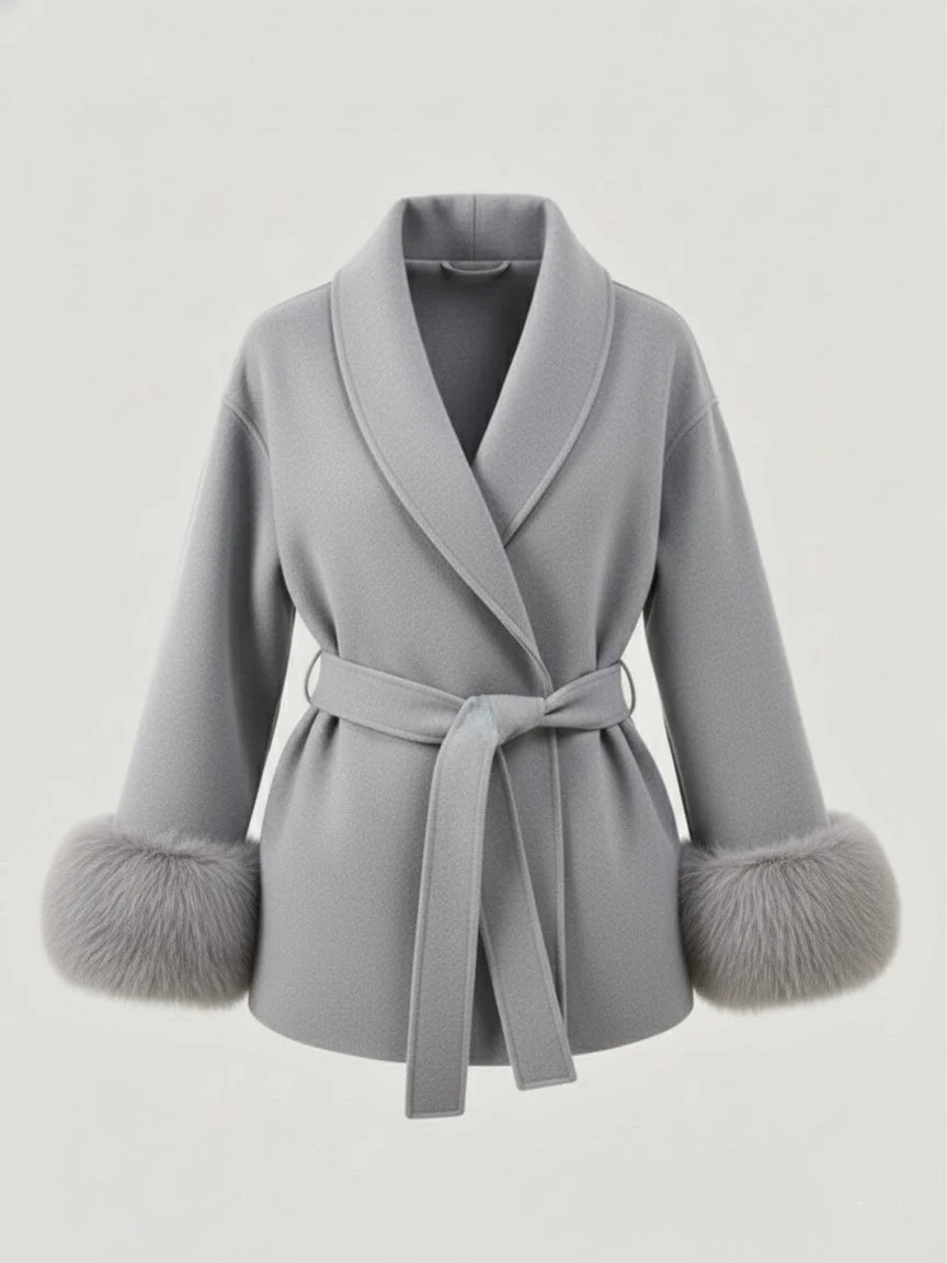 Arctic Grace | Elegante abrigo de lana - Imagen 2