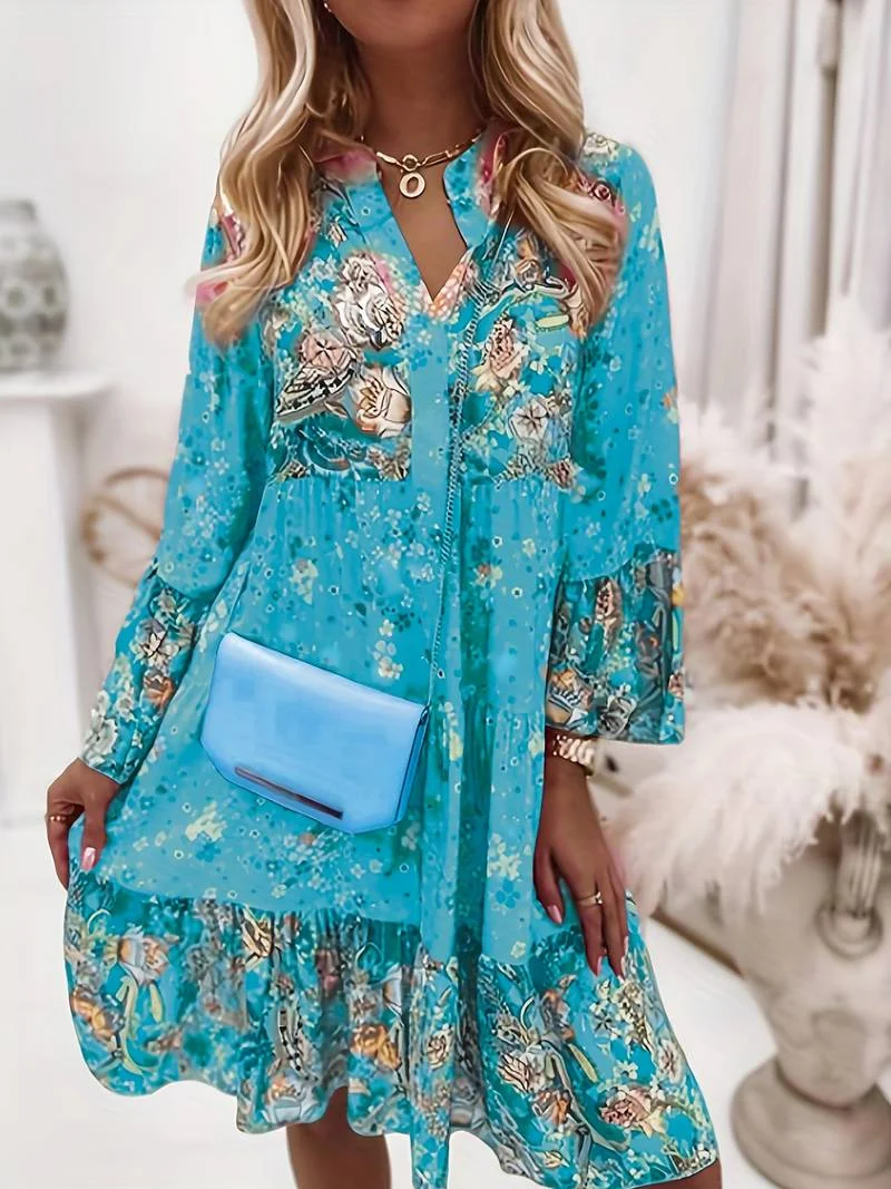 Gabriella | Elegante vestido bohemio con estampado floral - Imagen 6