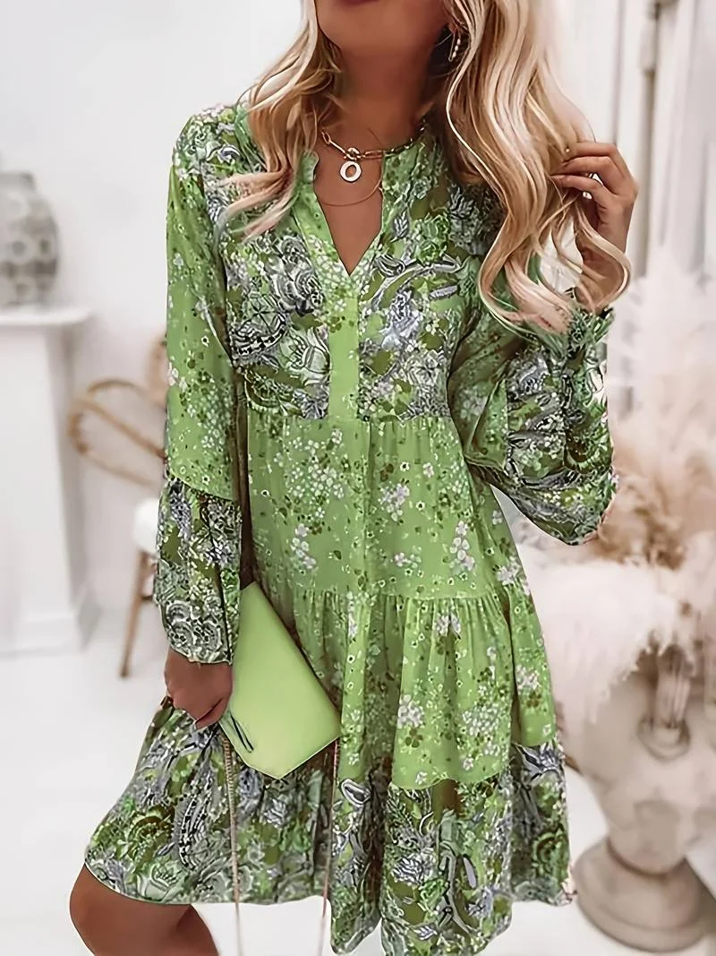 Gabriella | Elegante vestido bohemio con estampado floral - Imagen 3