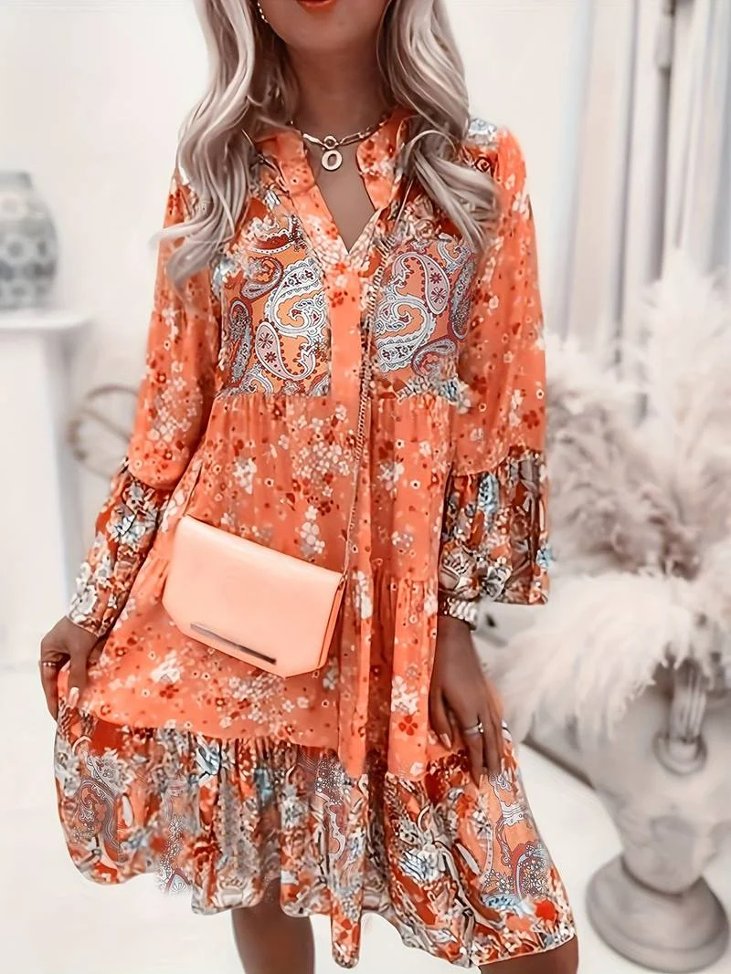 Gabriella | Elegante vestido bohemio con estampado floral - Imagen 4