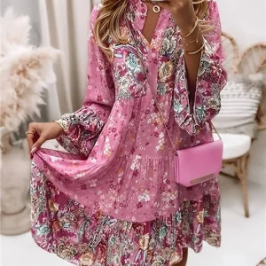 Gabriella | Elegante vestido bohemio con estampado floral