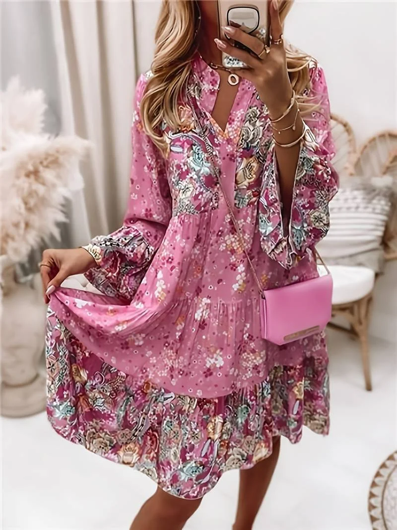 Gabriella | Elegante vestido bohemio con estampado floral - Imagen 2