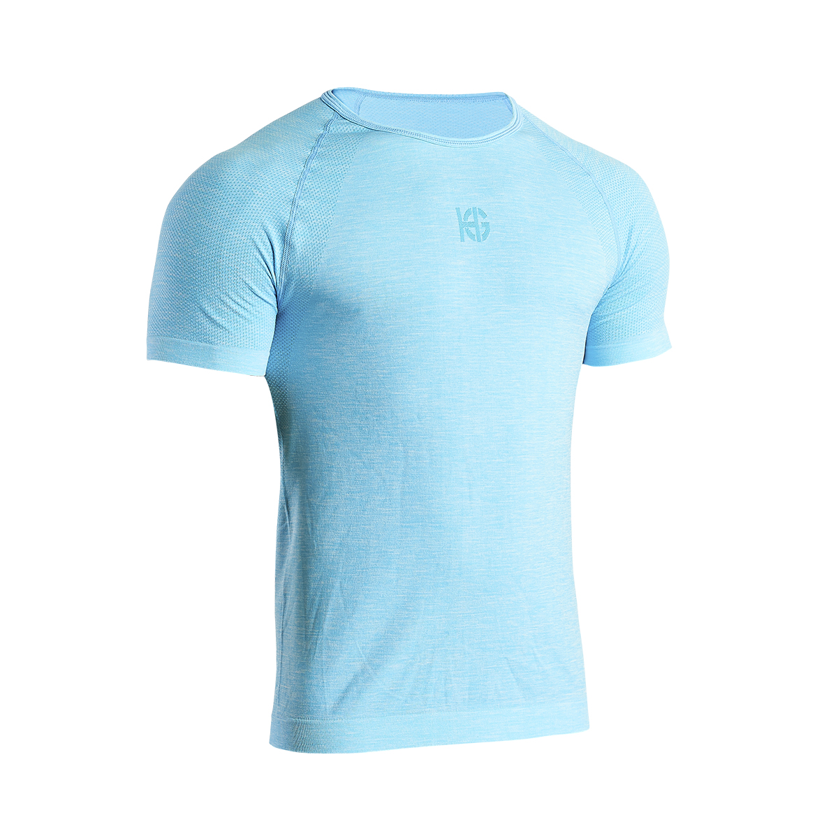 FLOW Camiseta masculina de manga corta jaspe turquesa - Imagen 2
