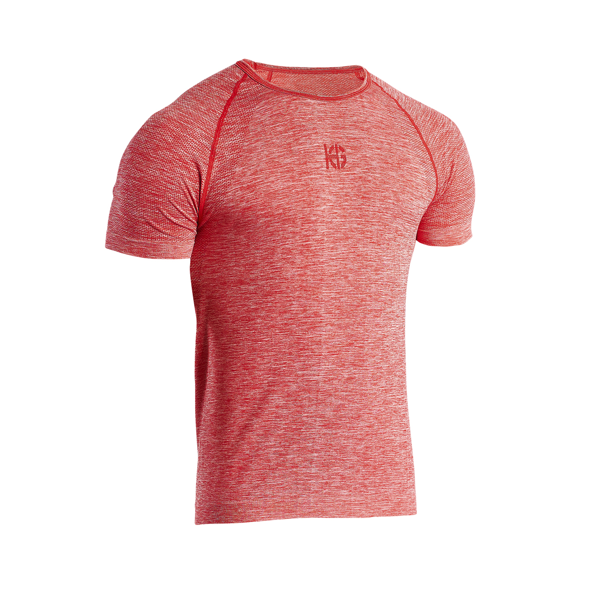 FLOW Camiseta masculina de manga corta jaspe rojo - Imagen 2