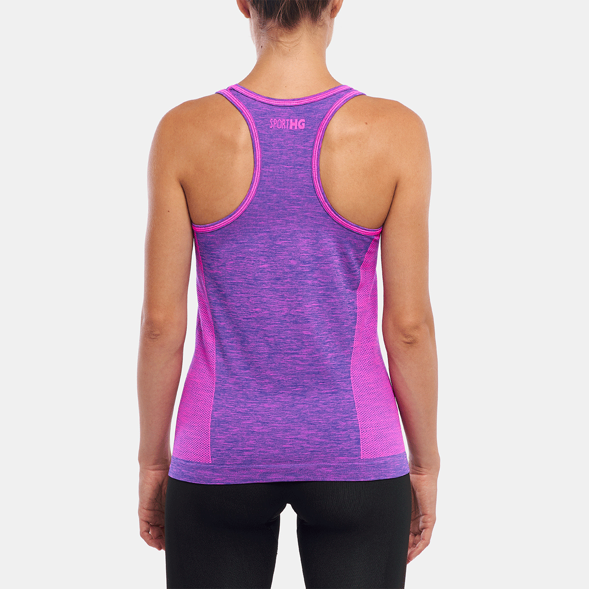 FLOW Camiseta sin mangas jaspe morado - Imagen 3