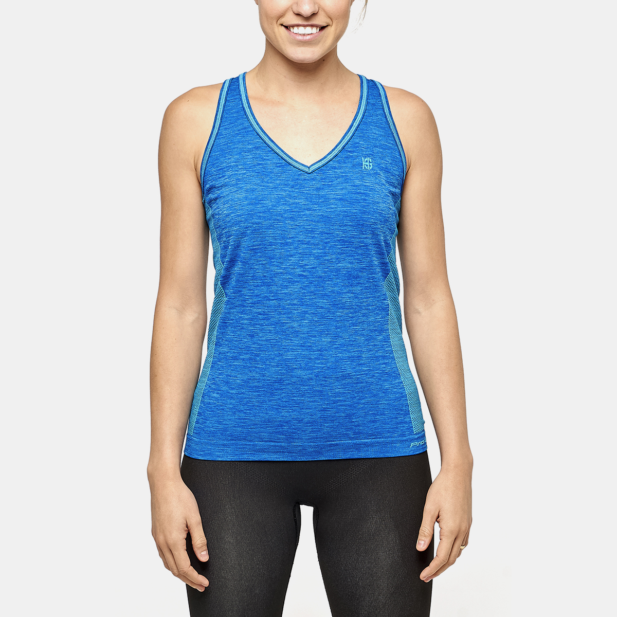 FLOW Camiseta sin mangas jaspe azul - Imagen 2