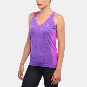 FLOW Camiseta sin mangas jaspe morado