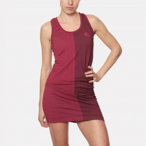 DUAL Vestido ultraligero sin mangas fucsia