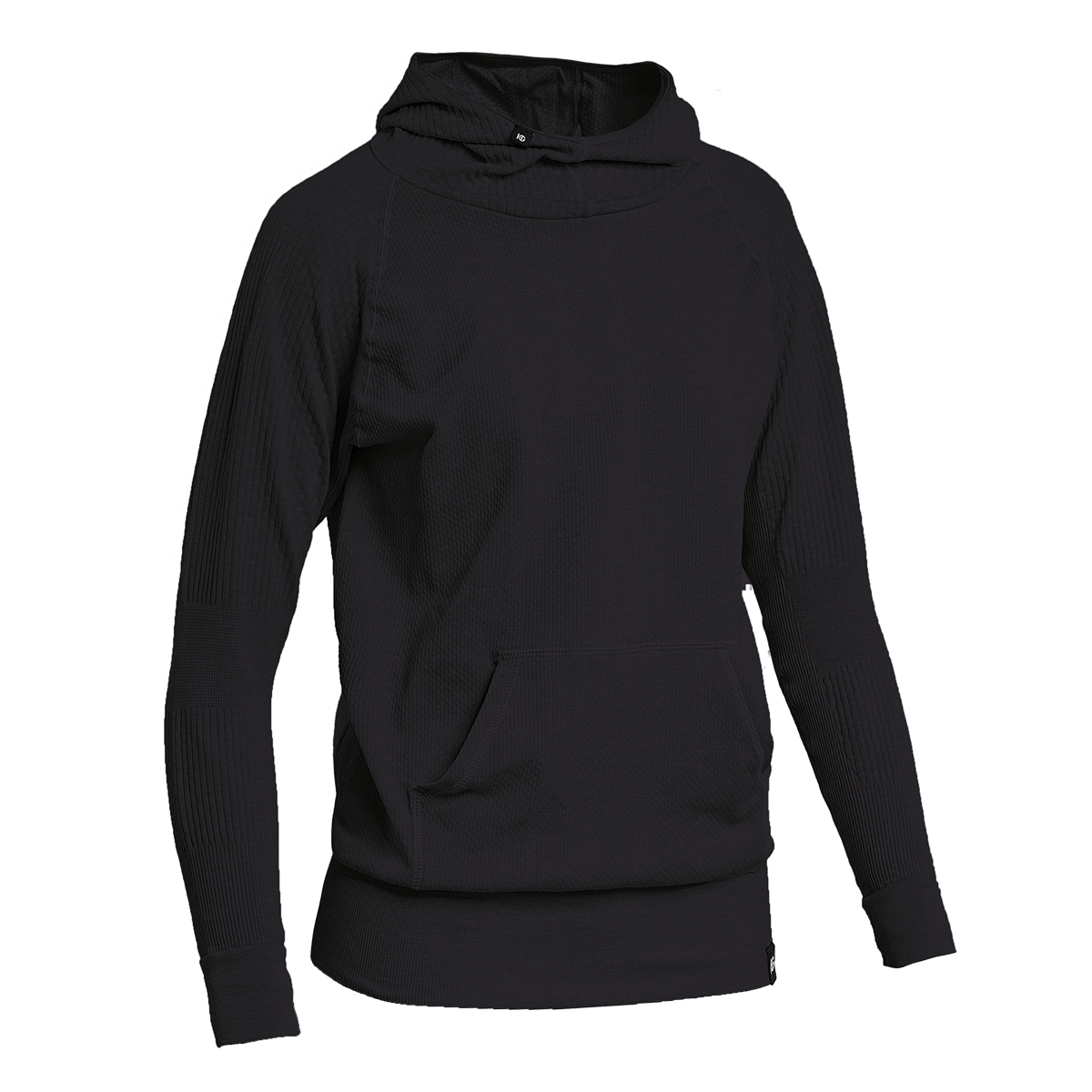 TITAN Sudadera técnica con capucha femenina negro asfalto