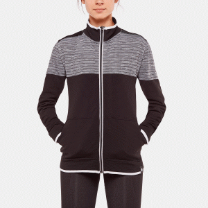 VEGA Chaqueta femenina técnica negra y gris