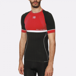 ADESSO Camiseta de manga corta con fibra de carbono roja