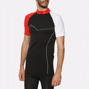 VOLTA Camiseta de manga corta con fibra de carbono negro