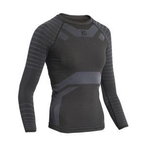 GRIMSEY Camiseta femenina de manga larga con fibra de carbono asfalto