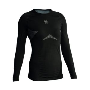 SOMMA Camiseta femenina de manga larga con fibra de carbono negro