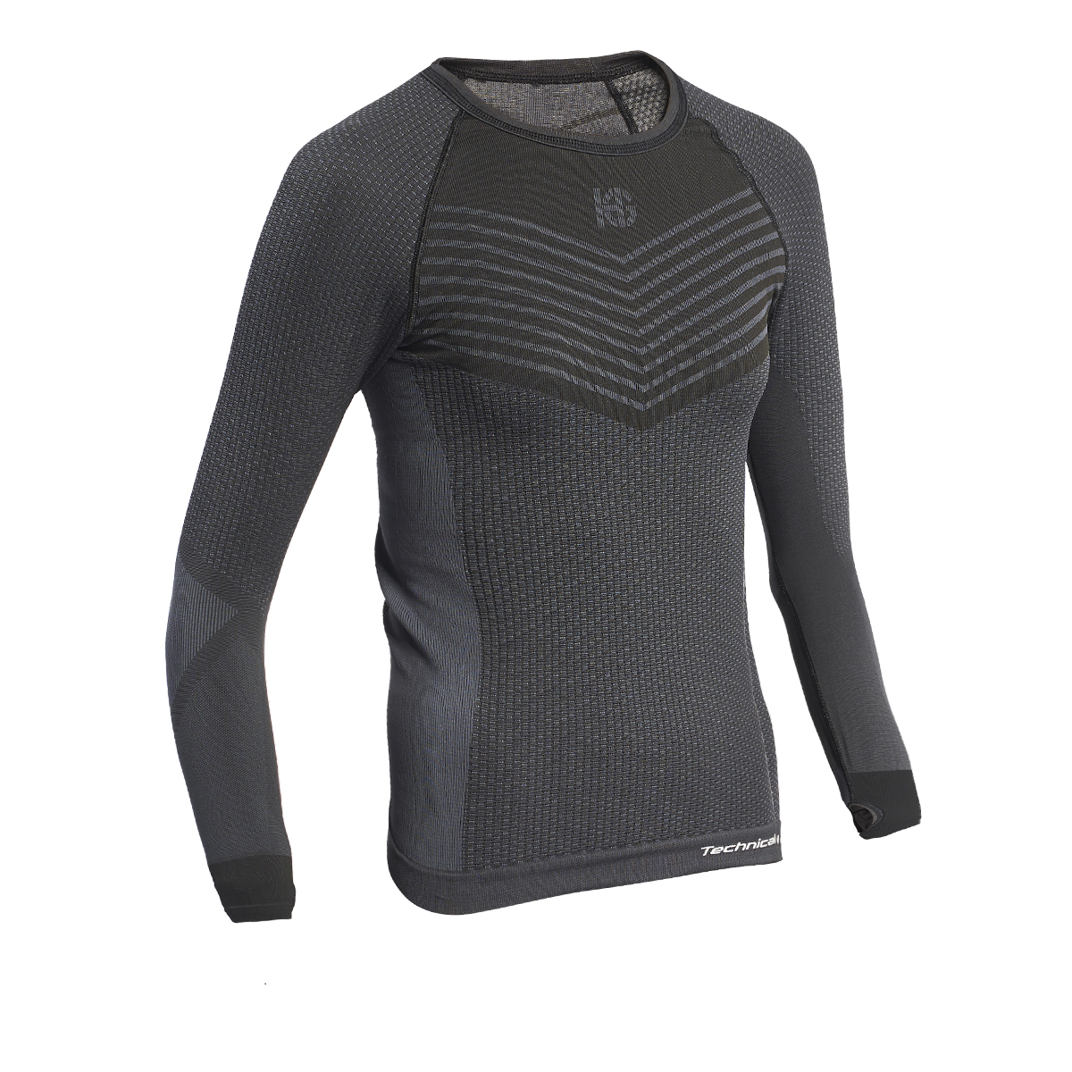 SENJA Camiseta femenina de manga larga con fibra de carbono gris - Imagen 2