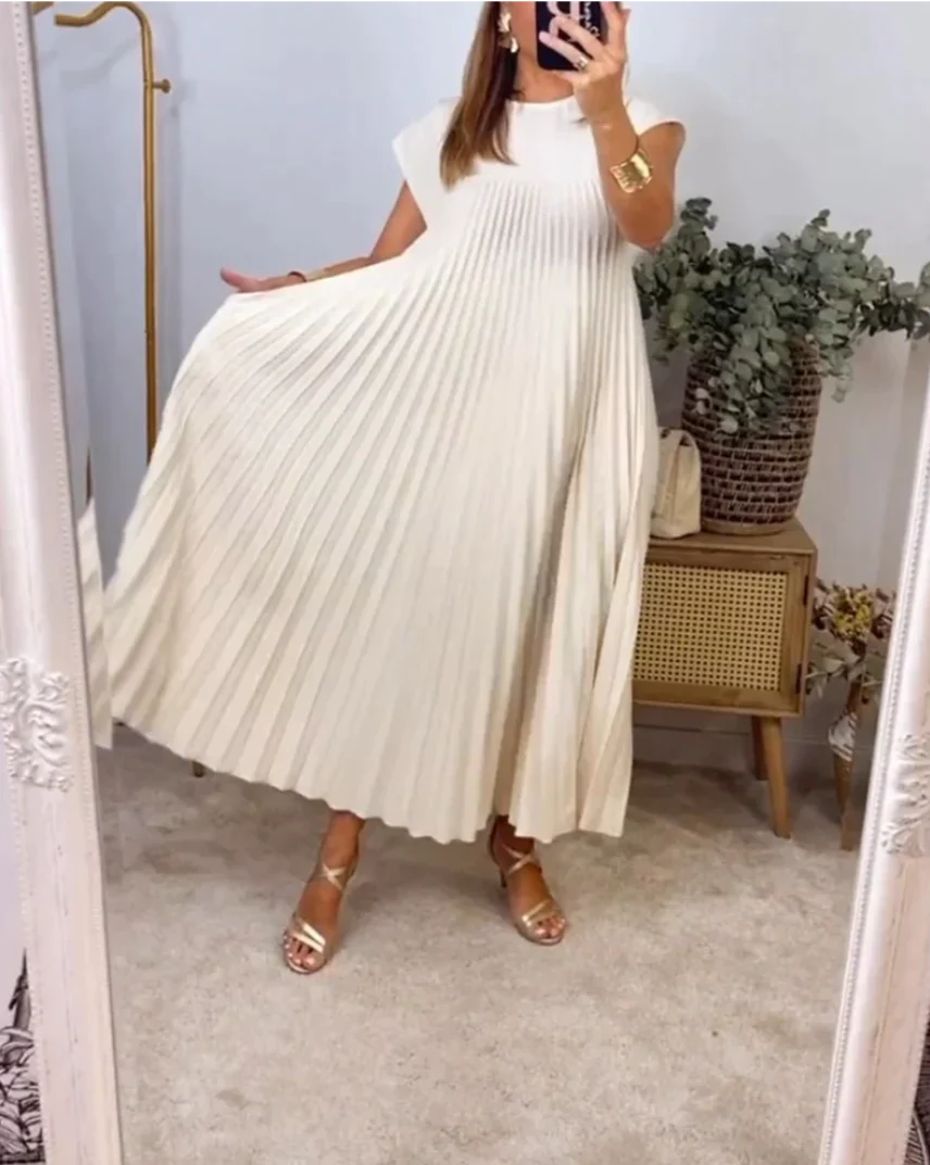 Paola™ VESTIDO CON MANGA PLISADA - Imagen 5