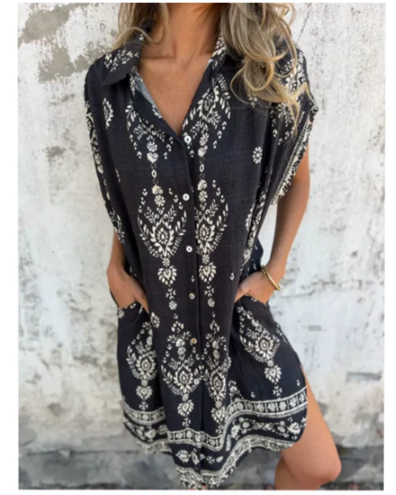 ORONE - VESTIDO HOLGADO ESTAMPADO - Imagen 4