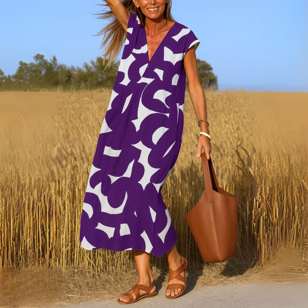 Valérie | Vestido fluido con escote en V para Mujer - Imagen 8