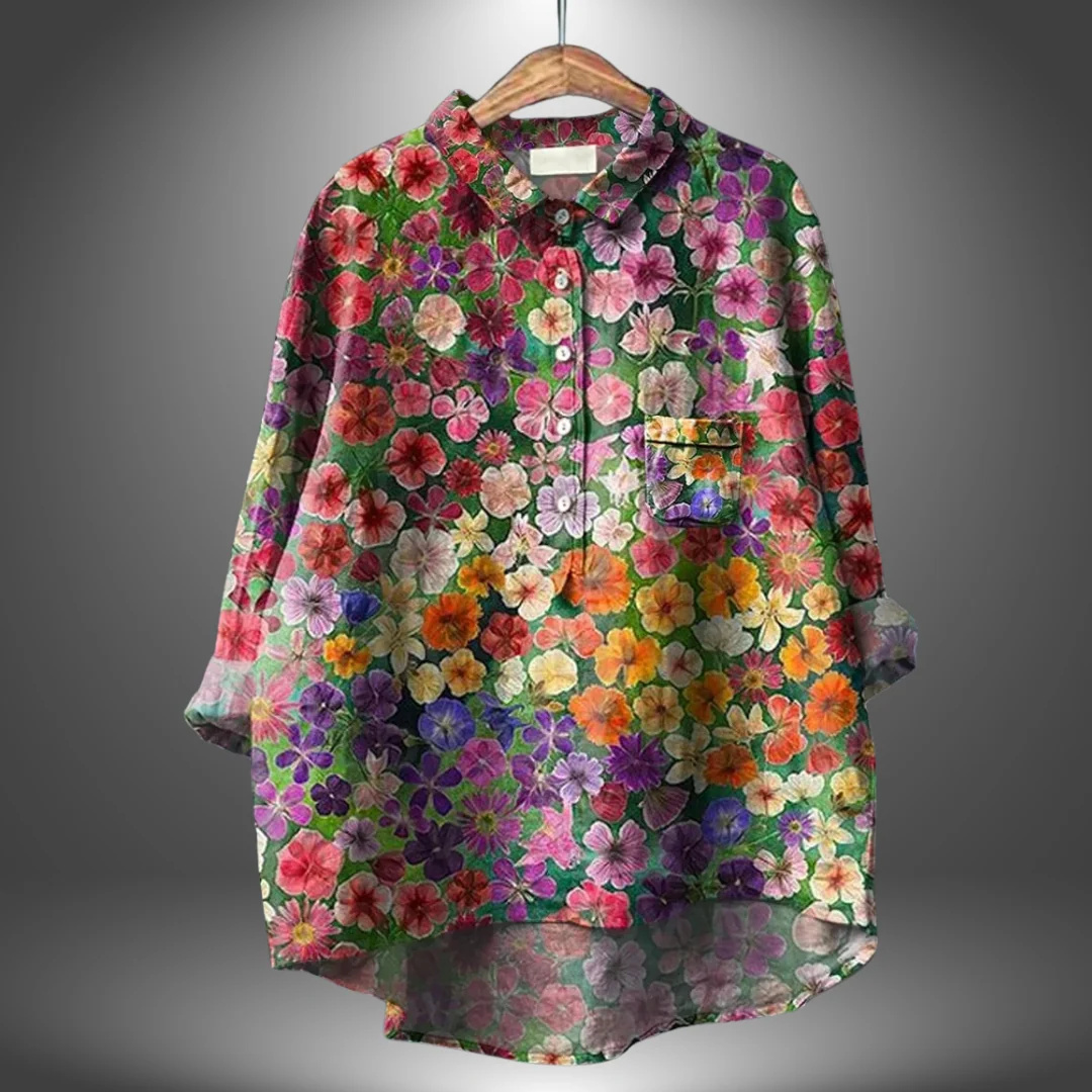 Virginia | Camisa floral artesanal para mujer - Imagen 4