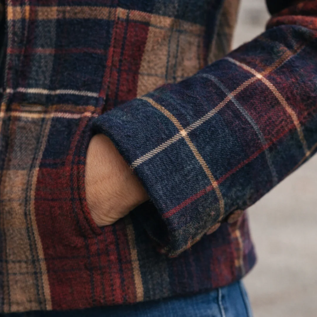 Natalie – Chaqueta de entretiempo para Mujer a cuadros con cuello - Imagen 6