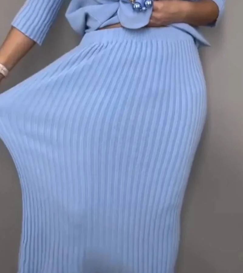 Debora | Conjunto de Punto con Falda de Canalé - Imagen 7